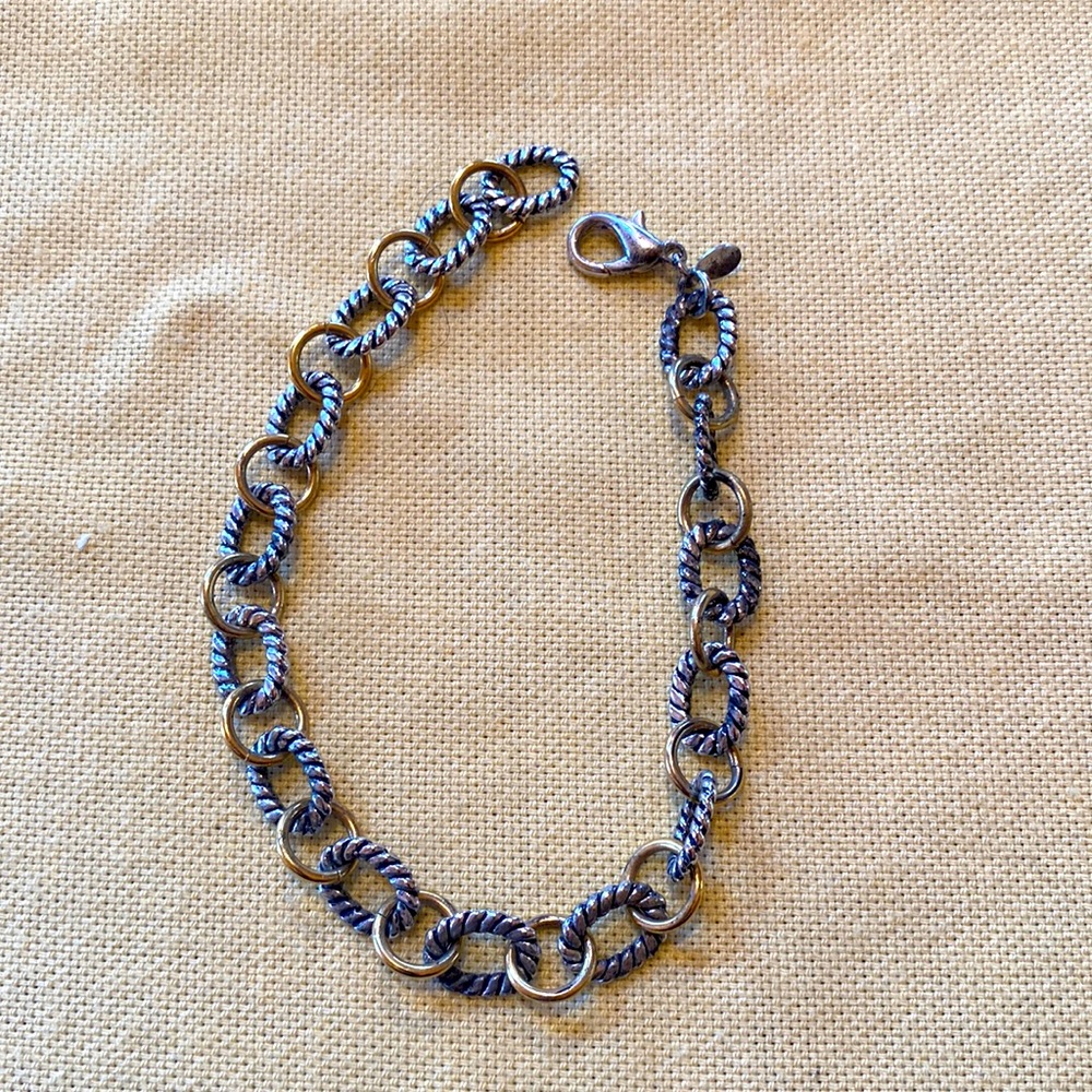 Sterling silver cable /chain bracelet🌺